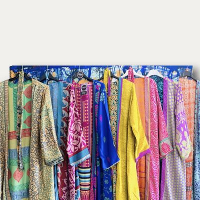 Lot de 20 kimonos longs réversibles assortis (118 cm)