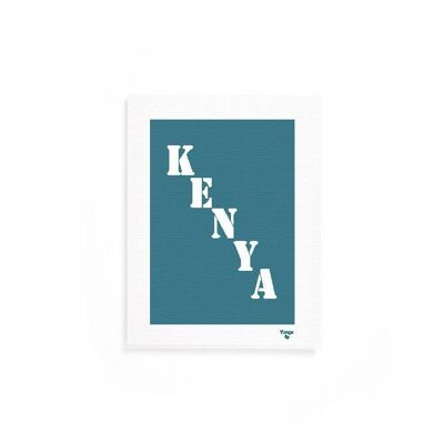 Cartel azul "Kenia"