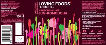 Jun-Kombucha Bio - Hibiscus & Lime - 1 x 330ml 2