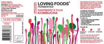 Kombucha bio - Framboise & Tulsi - 1 x 330ml 2