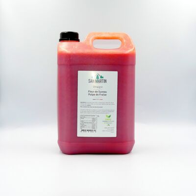 Vinaigre de Fleur de Sureau et Pulpe de Fraise 5L