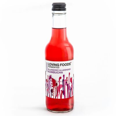 Kombucha orgánica - Arándano y lavanda - 1 x 330ml