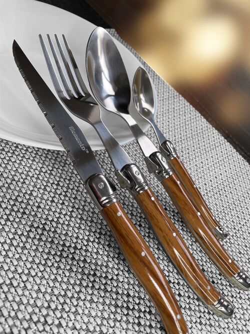 Memento™ Laguiole Mixed Cutlery Gift Set (4pcs) - Wood Grain