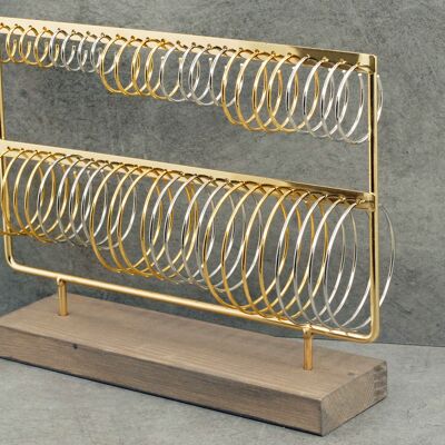 Kit of 24 hoop earrings in stainless steel and golden stainless steel
