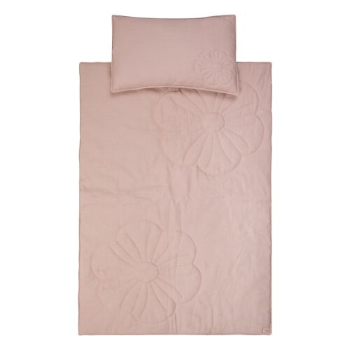 Linen bloom child cover set  "Powder pink" Big size