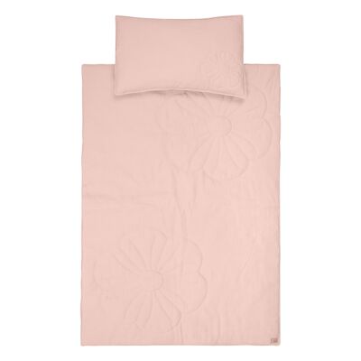 Set copri bambino in fiore di lino "Rosa chiaro" Taglia grande