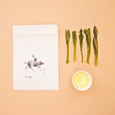 TAI PING — Té verde natural (ligero, aroma de flor de orquídea) - bolsa kraft de 40G