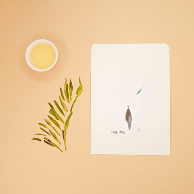 LONG JING — Thé Vert Nature (frais , arôme de châtaigne bouillie) - Le sachet kraft 40G