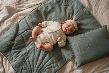 Ensemble de couverture enfant coquillage en lin "Œil de la mer" 5