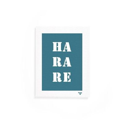 Affiche "Harare" bleue