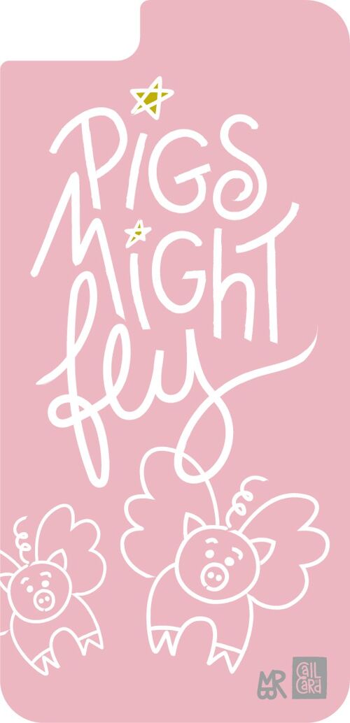 Callcard®iPhone6/6S PigsMightFly rose clair