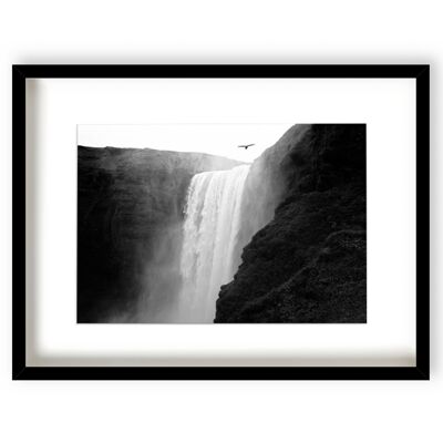 Skógafoss I - White Frame - 847