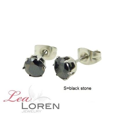 Ear studs Eva Black