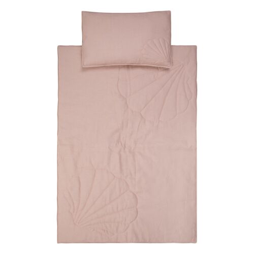 Linen shell child cover set  "Powder pink" Big size