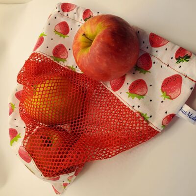 sac à vrac motif fraises petit format