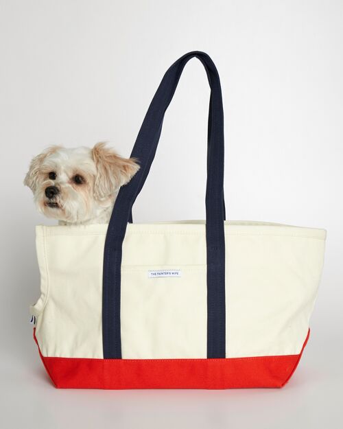 Dog Carrier Bag Constantin - Navy and Tomato