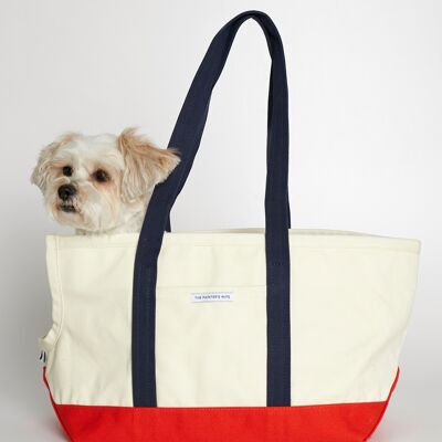 Dog Carrier Bag Constantin - Navy and Tomato