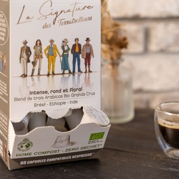 Café Bio 60 capsules zéro déchet compatibles Nespresso - La Signature 3