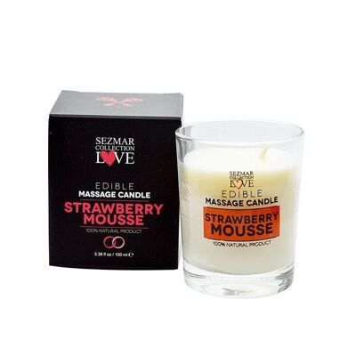 Massage Candle - Strawberry Mousse, 100 ml