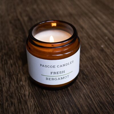 Fresh Bergamot Small Amber Candle