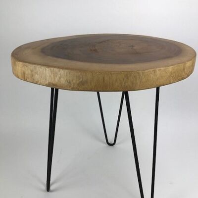 Tough side table made of wood