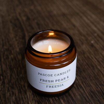 Fresh Pear & Freesia Small Amber Candle