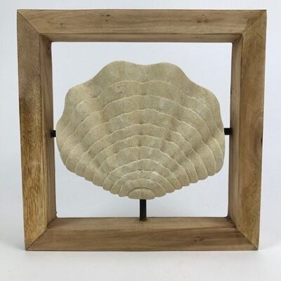 Shell wall object wood / concrete model 1 30x30 cm handmade