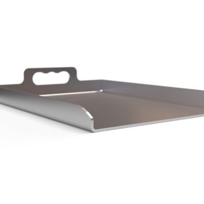 Stainless steel grill plate 30 x 40 cm