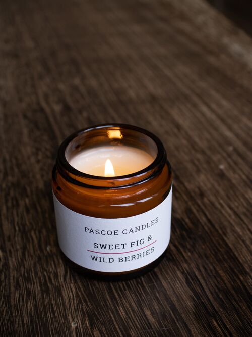 Sweet Fig & Wild Berries Small Amber Candle