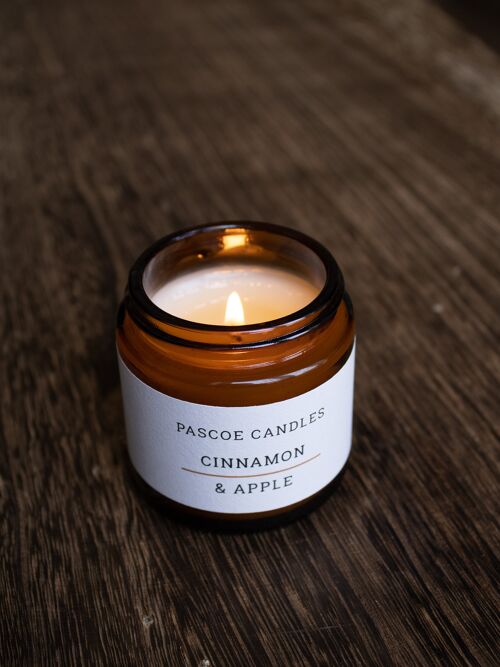 Cinnamon & Apple Small Amber Candle