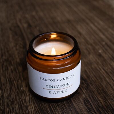 Cinnamon & Apple Small Amber Candle