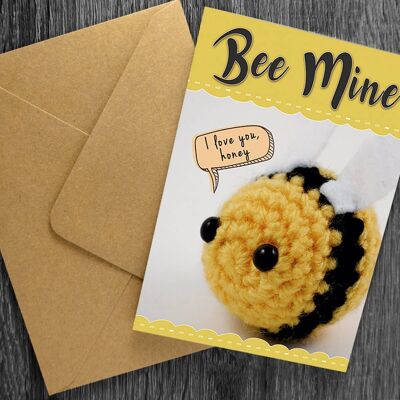 Bee Mine Greeting card, Proposal card, valentines card