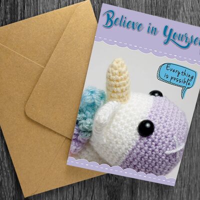 Believe in yourself Greeting card, friendship card