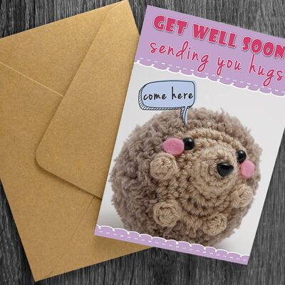 Get well soon Greeting card, friendship card, BFF card