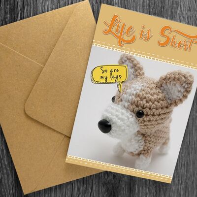 Life is short Greeting card, friendship card, BFF card