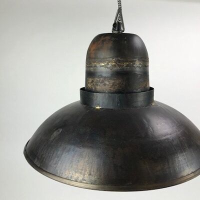 Beautiful hanging lamp made of recycled metal in vintage look 36 x 22 cm