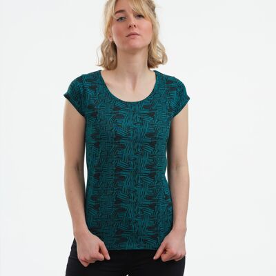 Shirt Asheville Abstract emerald made of LENZING™ ECOVERO™ Mix