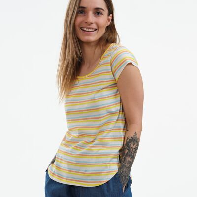 Camisa Asheville rayas de colores de algodón orgánico