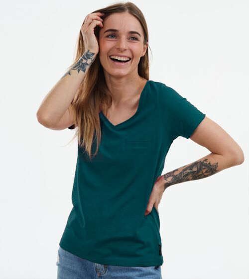 Shirt Kendall smaragd aus LENZING™ ECOVERO™ Mix