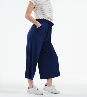 Culotte pantalon Sonoma bleu foncé en mélange LENZING™ ECOVERO™ 3