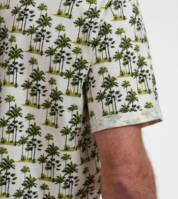 T-shirt Miami ivoire avec palmiers en coton bio 4