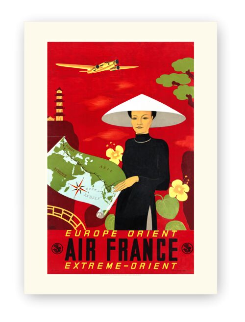 Affiche Air France - Europe Orient - 40x50