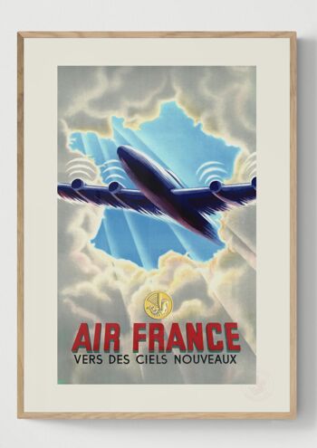 Affiche Air France - Vers des ciels nouveaux - 50x70 en tube 2