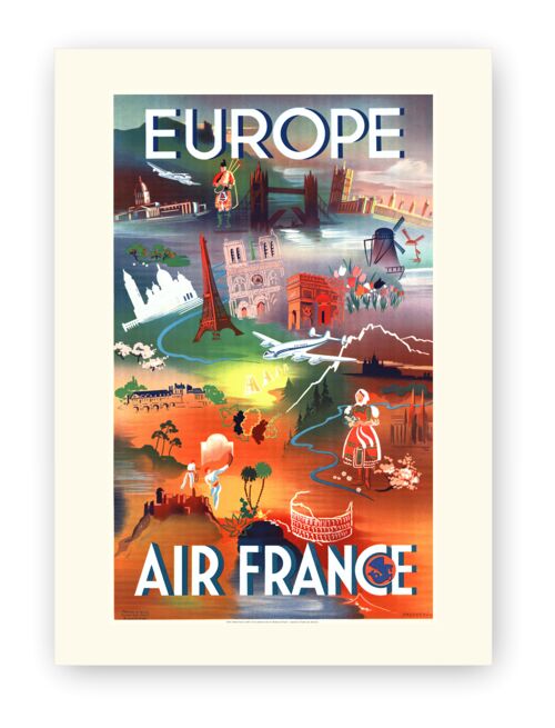 Affiche Air France - Europe - 30x40