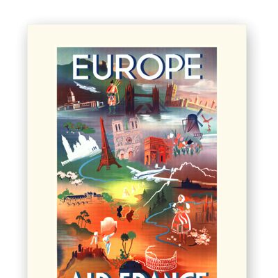 Affiche Air France - Europe - 30x40