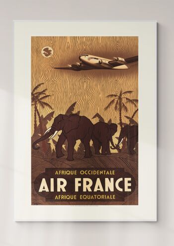Affiche Air France - Afrique occidentale / Equatoriale - 30x40 2