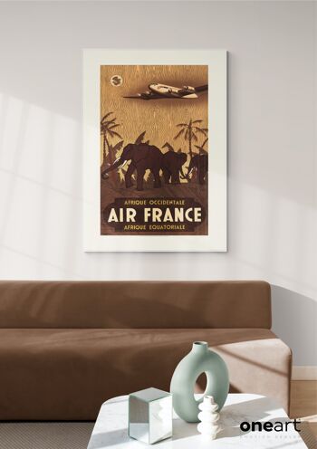 Affiche Air France - Afrique occidentale / Equatoriale - 30x40 3
