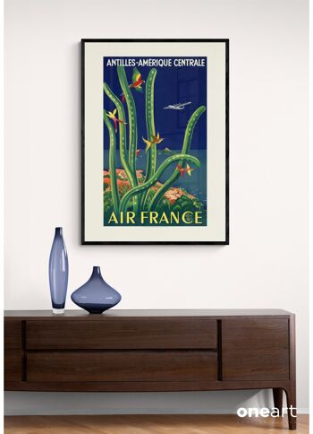 Affiche Air France - Antilles - Amérique Centrale - 60x80 en tube 3