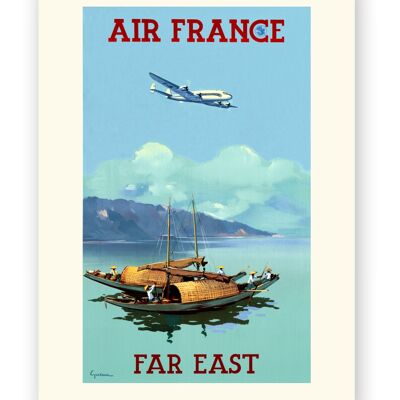 Affiche Air France - Extrême . Orient - 50x70 en tube - Motif 1