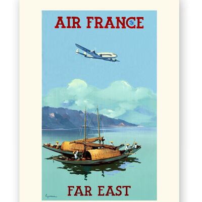 Affiche Air France - Extrême . Orient - 50x70 en tube - Motif 1